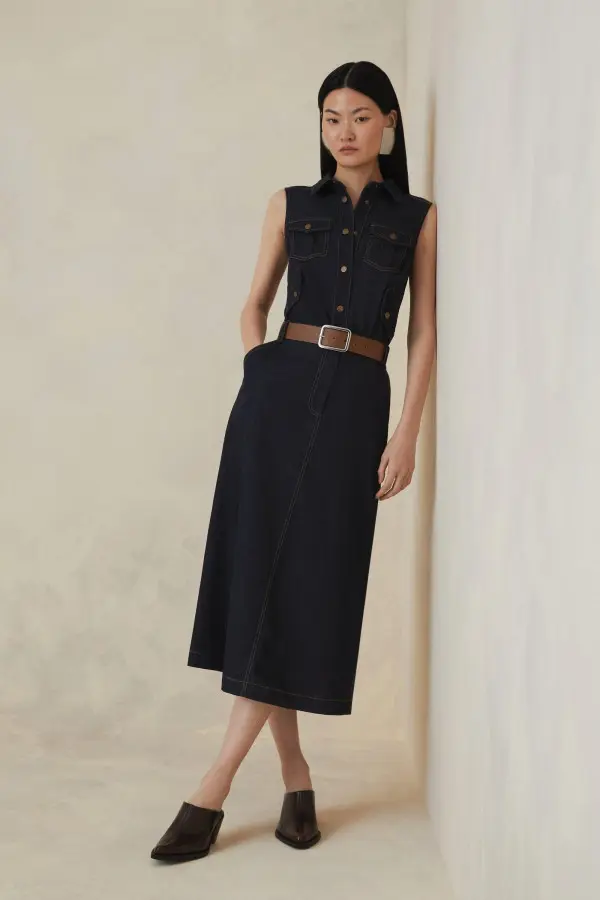 The Founder Tailored Denim Dress