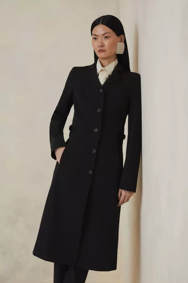 The Founder Italian Technical Stretch Tab Tailored Coat