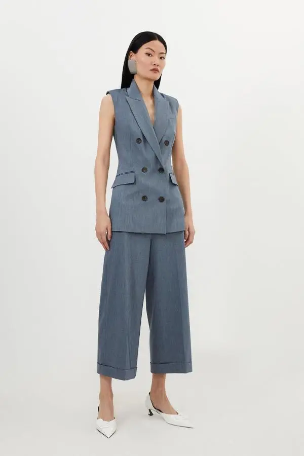 Fluid Tailored Longline Culottes