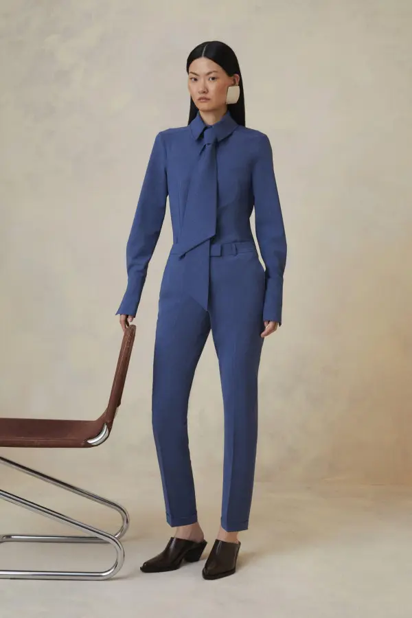 Petite The Founder Tailored Wool Blend Straight Trousers