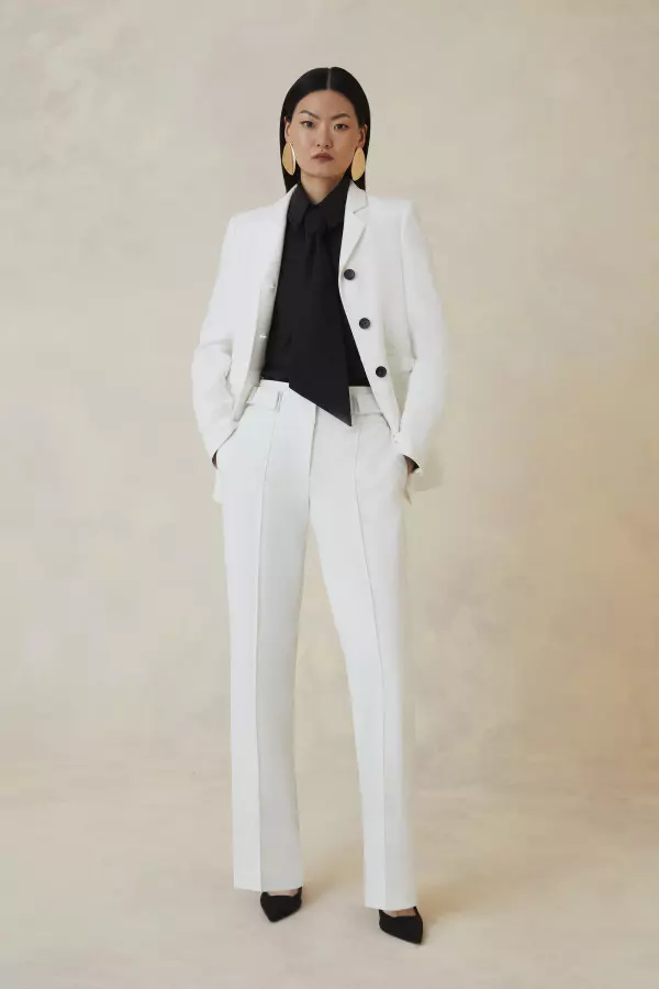 Petite The Founder Compact Stretch Slim Leg Trouser