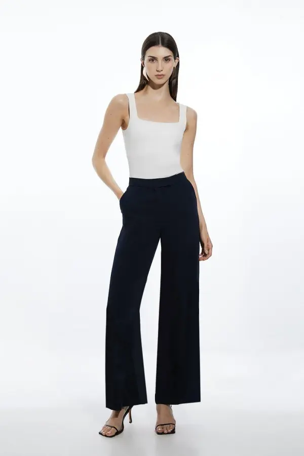 Soft Tailored Straight Leg Tailored Trousers