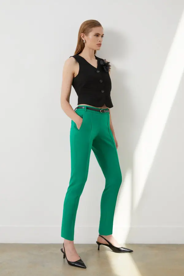 The Founder Petite Compact Stretch Slim Leg Tailored Trousers