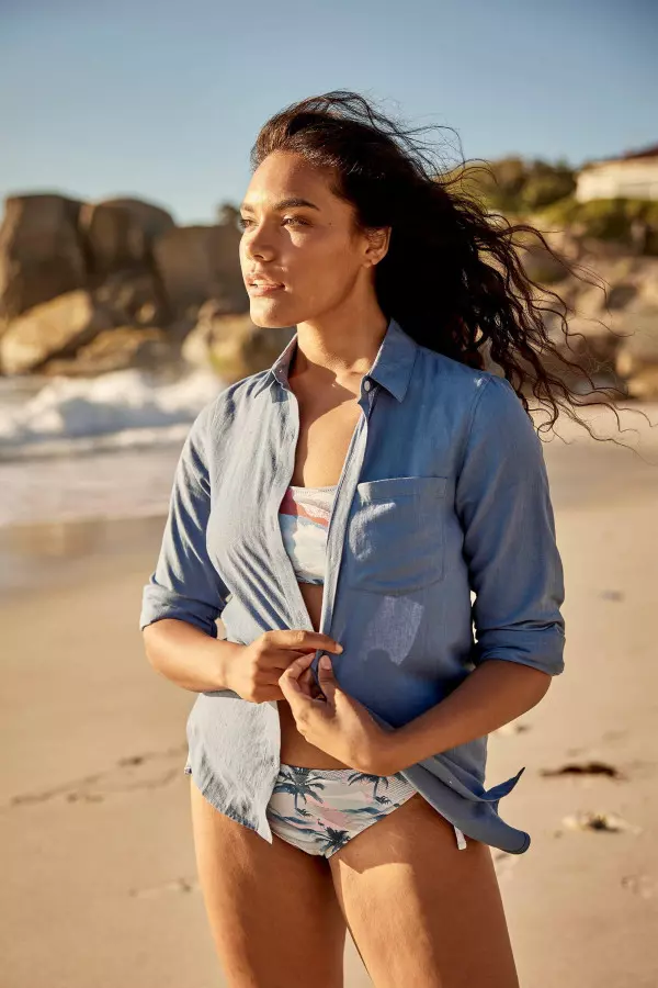 'Seya' Roll Up Sleeves Summer Organic Beach Shirt
