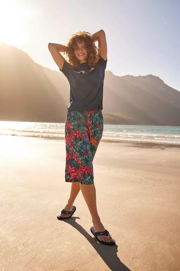 'Tassia' Comfy Summer Beach EcoVero™ Capri Trousers