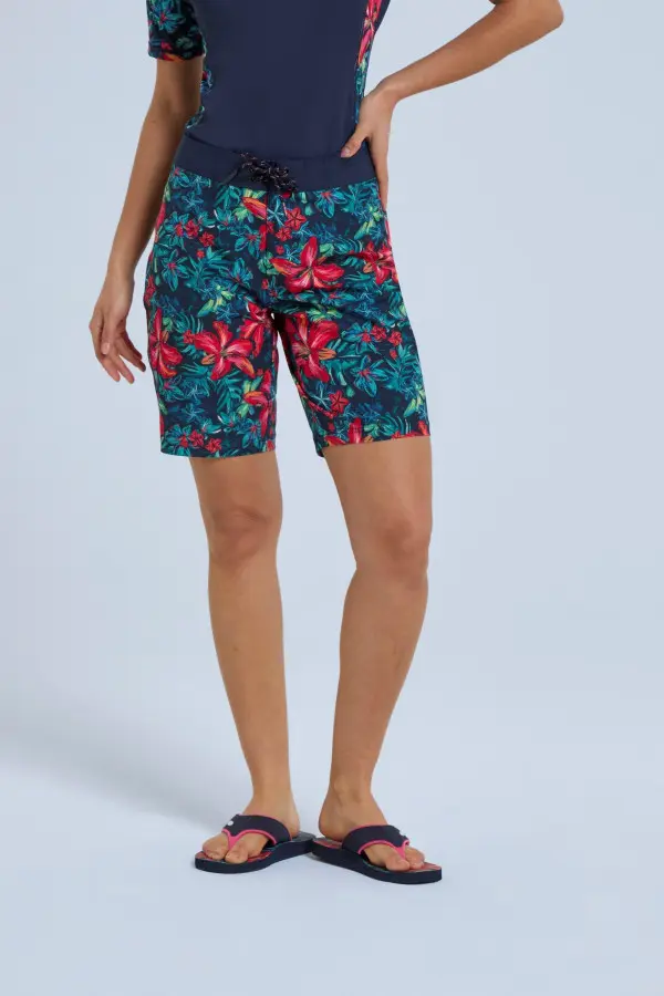 'Nora' Printed Boardshorts Adjustable Waist Quick Dry Swim Surf Trunks