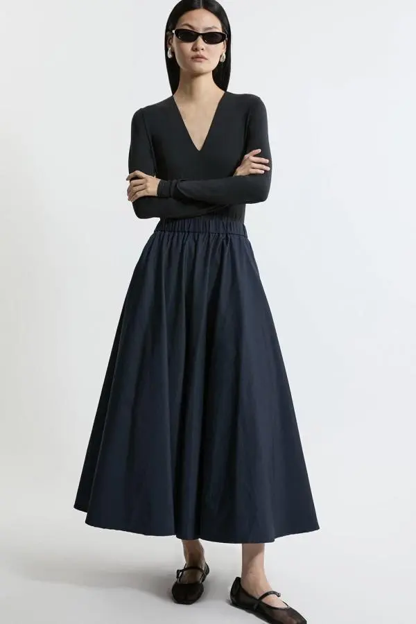 Tailored Full Midaxi Skirt