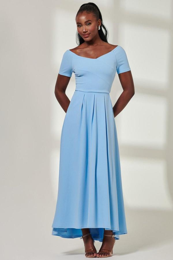 Yana Off Shoulder Scuba Maxi Dress