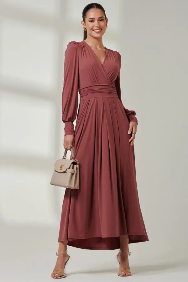 Long Sleeve Super Soft Jersey Maxi Dress