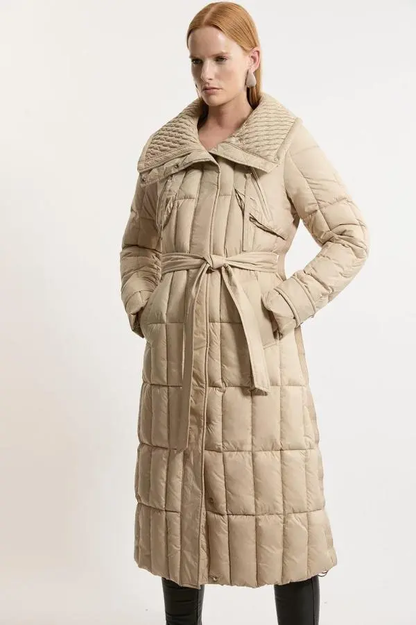 Quilted Belted Puffer Coat