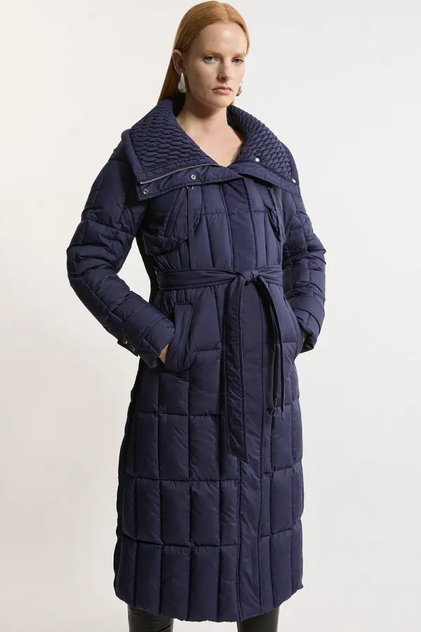 Quilted Belted Puffer Coat