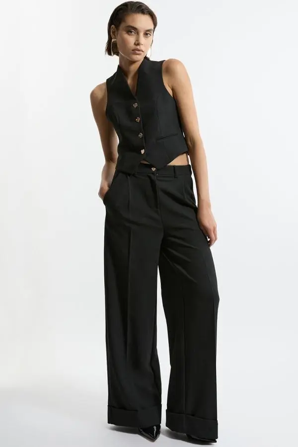 Essential Tailored Wide Leg Trousers