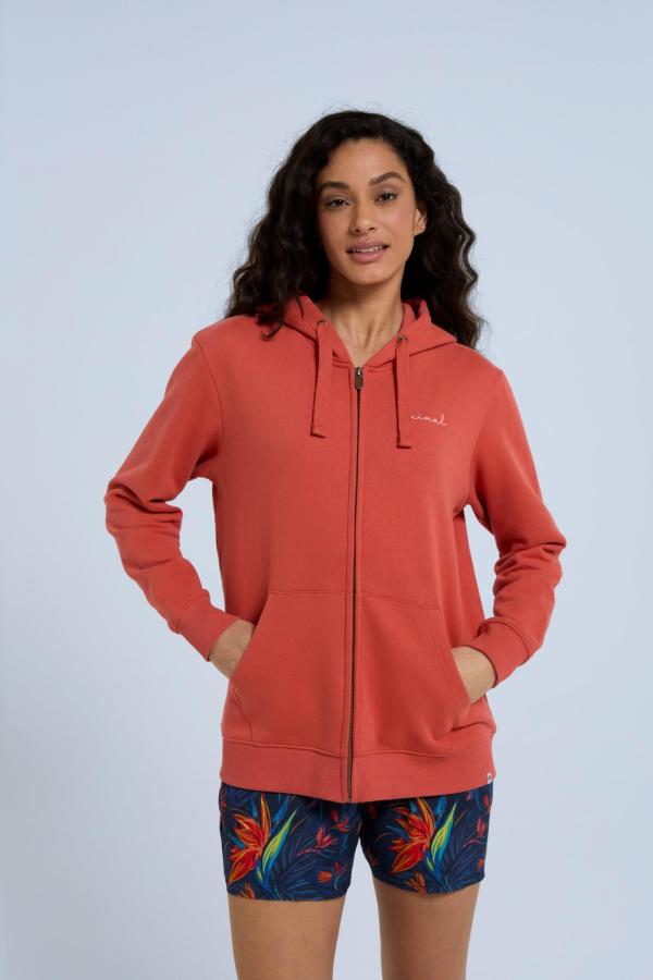 'Maya' Stylish Cotton Graphic Hoodie Lightweight Full Zip Sweatshirt