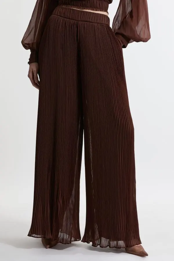 Lydia Millen Crinkle Wide Leg Woven Trousers