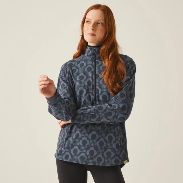 'Orla Kiely' Half Zip Midlayer