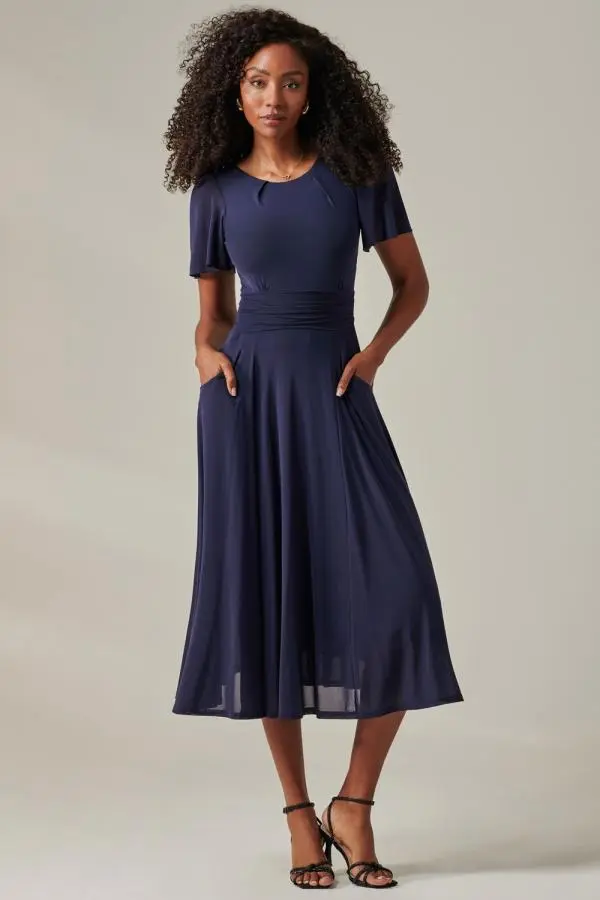 Ayla Plain Mesh Maxi Dress