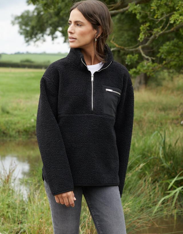 'Sian' Half Zip Borg Fleece