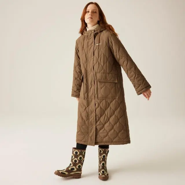 'Orla Kiely' Long Length Quilted Jacket