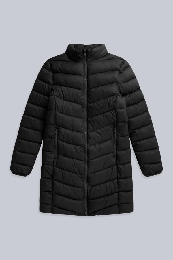 'Frankie' Water Resistant Cosy Hood Padded Snug Fit Longline Jacket