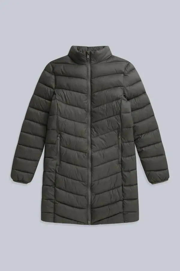 'Frankie' Water Resistant Cosy Hood Padded Snug Fit Longline Jacket