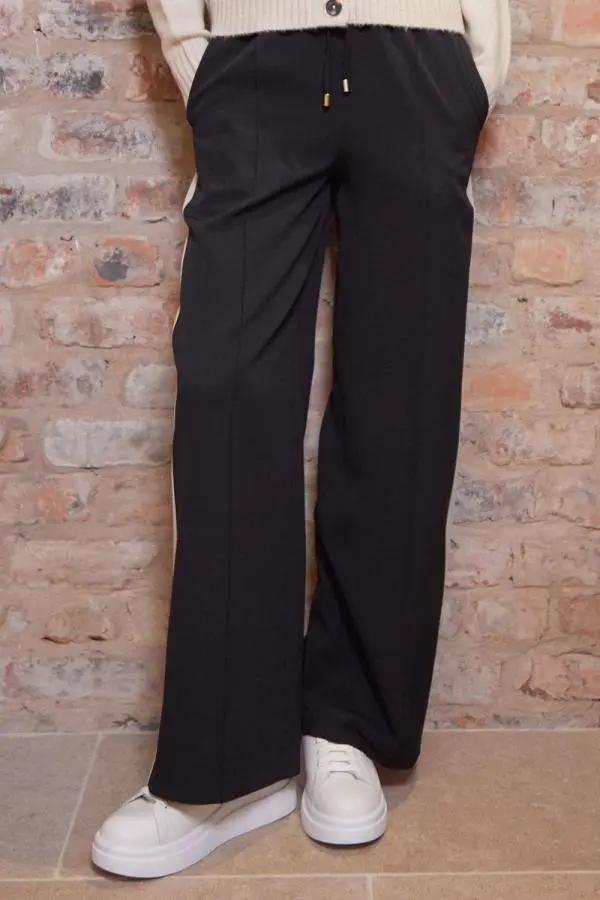 Side Stripe Pull On Wide Leg Trousers