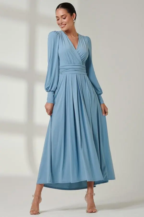 Long Sleeve Super Soft Jersey Maxi Dress