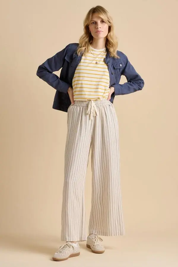 Stripe Wide Leg Trouser