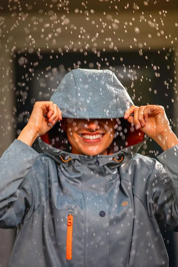 Orange Pop Waterproof Coat