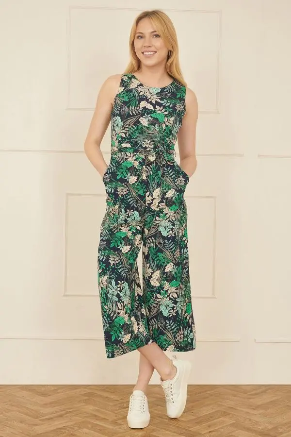 Green Leaf Culotte Jumpsuit