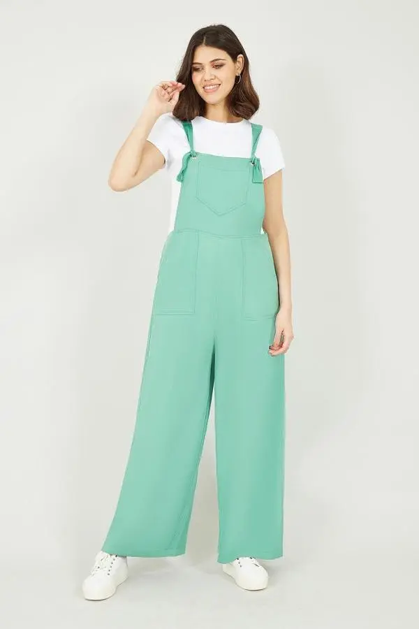 Mint Green Pocket Dungarees