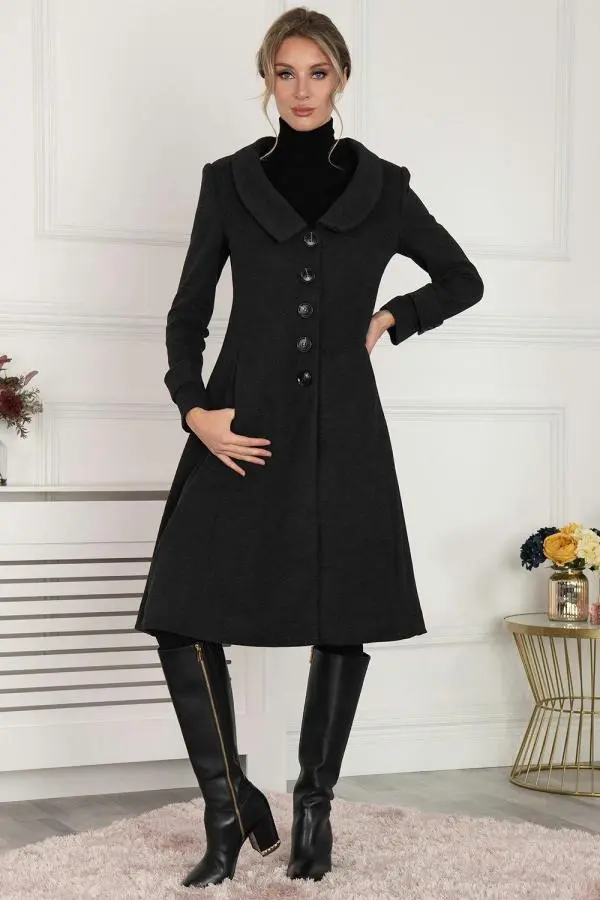 Cailyn Retro Flare Coat