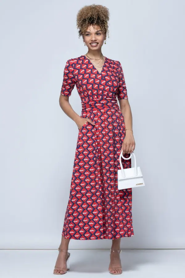 Cross Front Jersey Maxi Dress