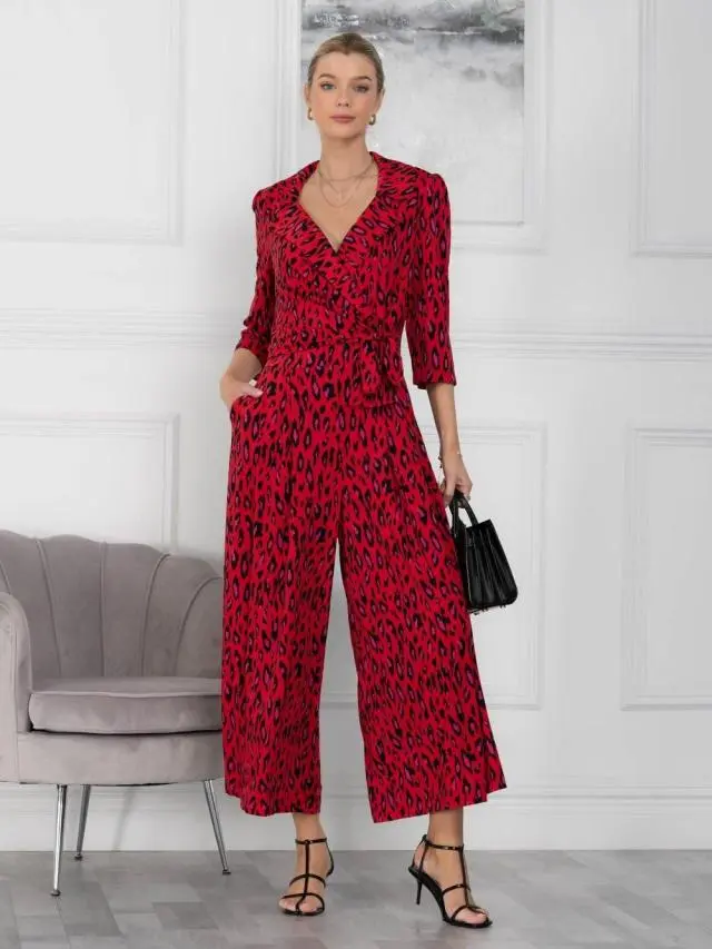 Melissa Print Shirt Jumpsuit