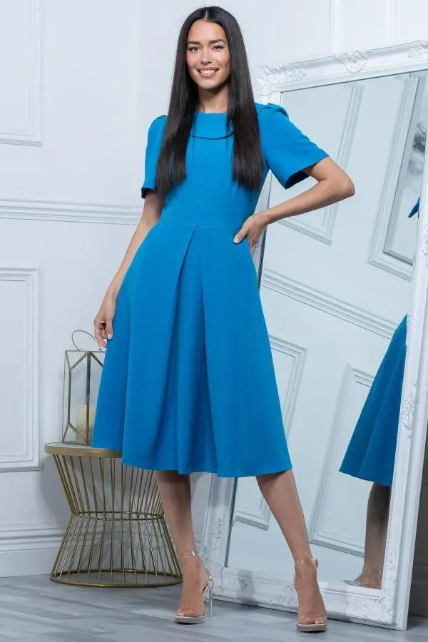 Debora Button Neck Dress