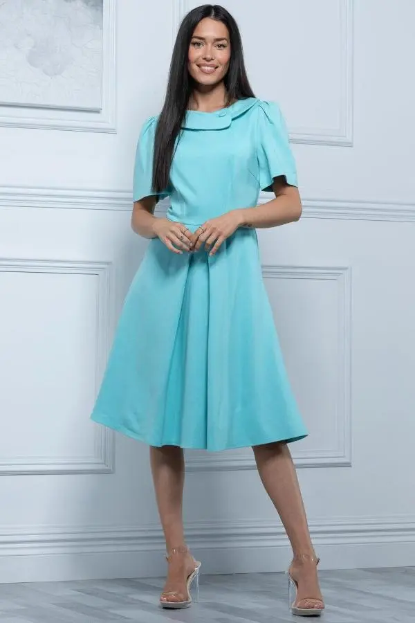 Debora Button Neck Dress