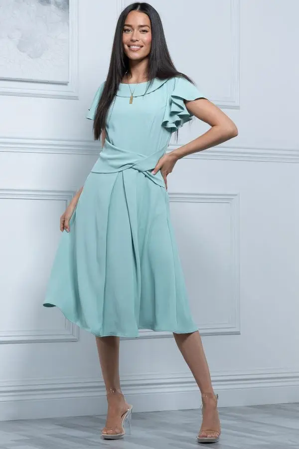 Jaelyn Flare Sleeve Dress