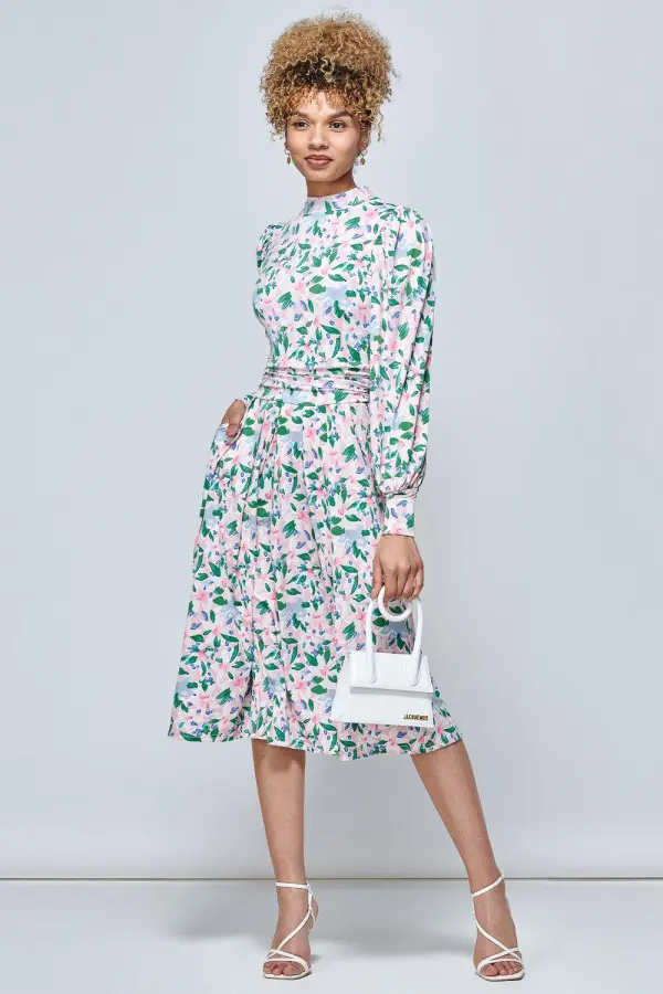 Vesper Long Sleeve Midi Dress