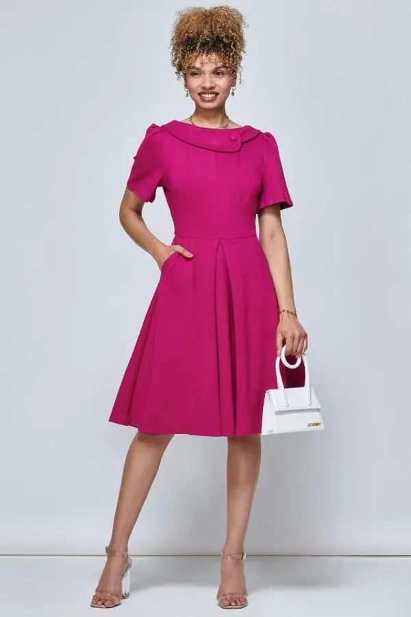 Sophia Button Collar Dress