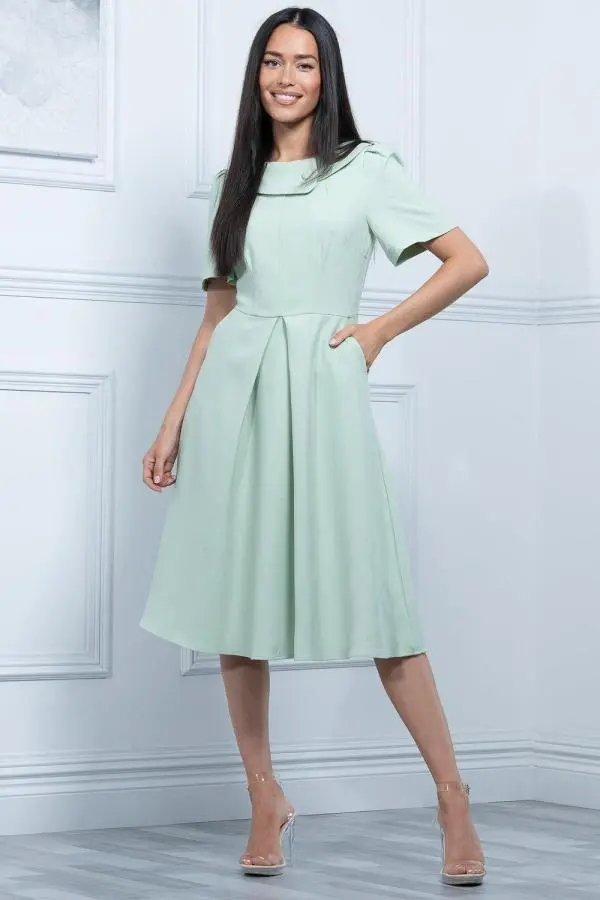 Valery Button Collar Dress