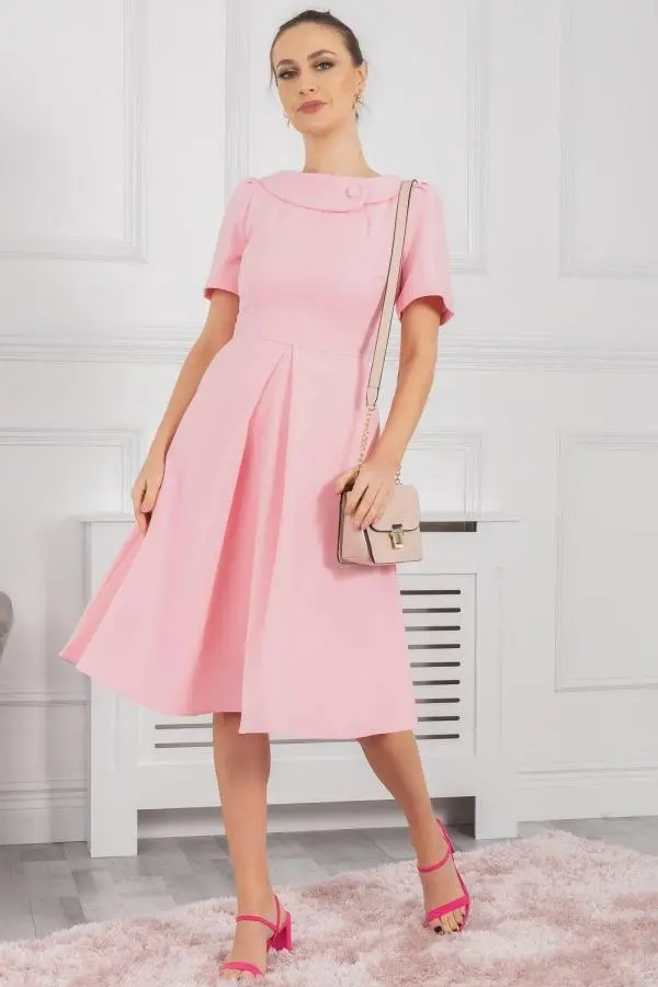 Valery Button Collar Dress