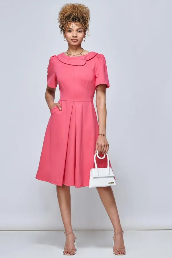 Valencia Button Collar Dress