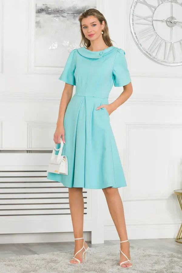 Valencia Button Collar Dress