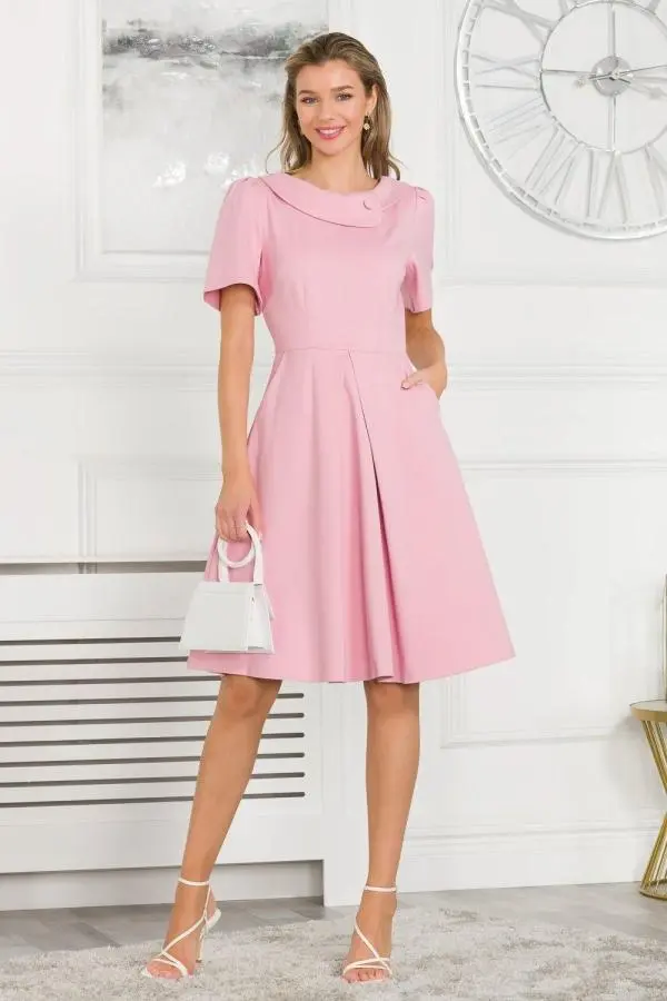 Valencia Button Collar Dress