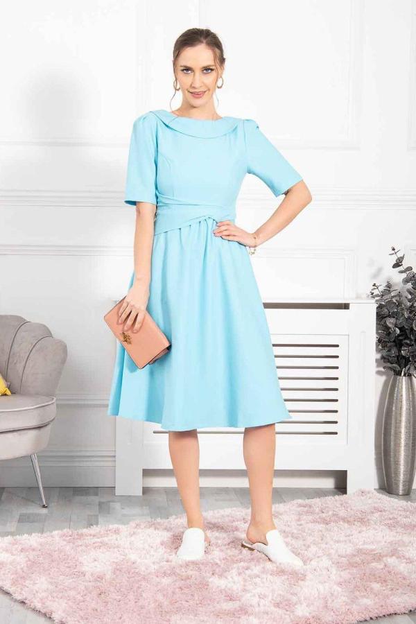 Anica Fold Neck Dress