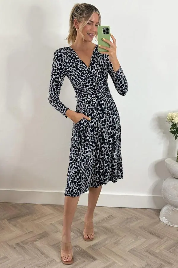 Long Sleeve Jersey Midi Dress