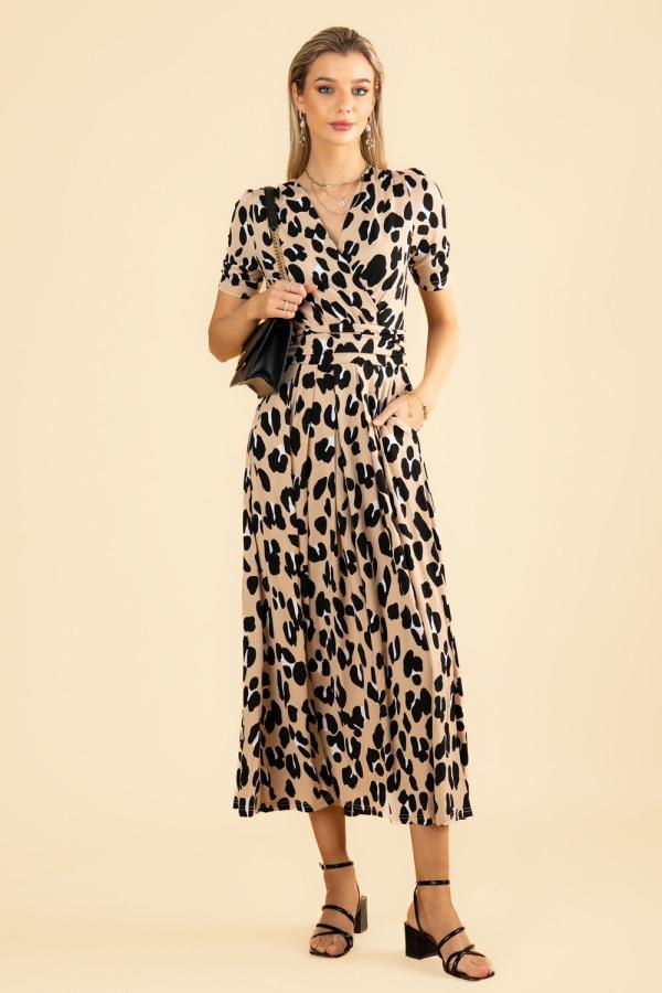 Kiera Wrap Front Maxi Dress