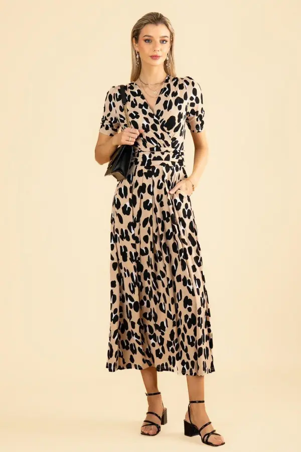 Kiera Wrap Front Maxi Dress