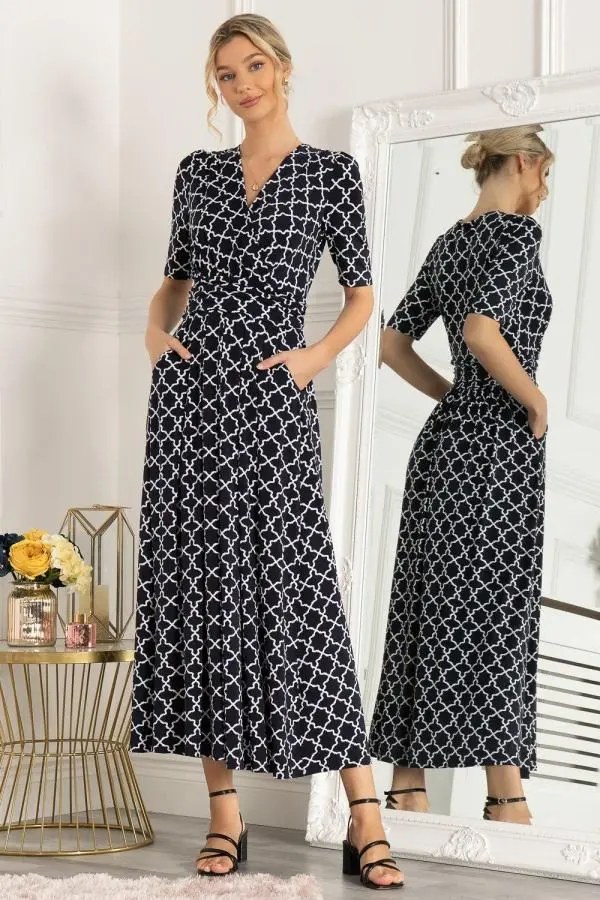 Kiera Wrap Front Maxi Dress