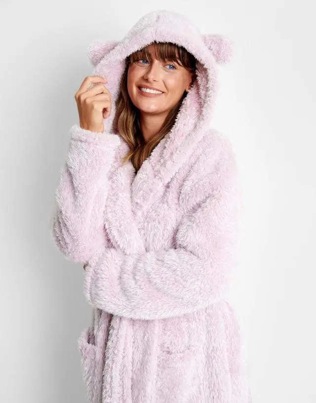 'Teddy' Hooded Dressing Gown