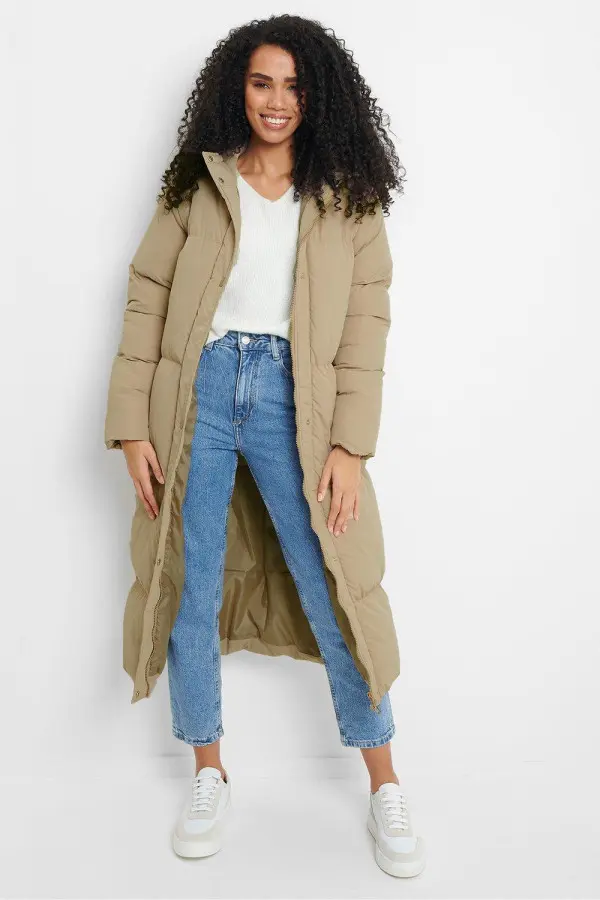 'Jodie' Quilted Puffer Maxi Jacket
